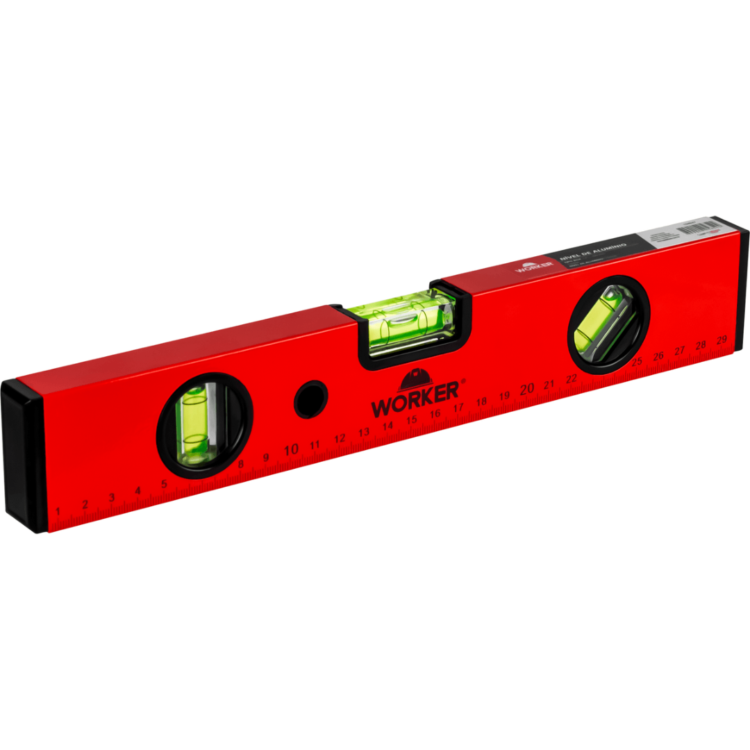 Nível alumínio tipo Box 20” 500mm 3 bolhas - Worker